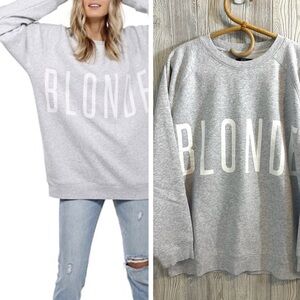 NEW! BLONDE - BRUNETTE THE LABEL Big Sister Crew Sweatshirt
